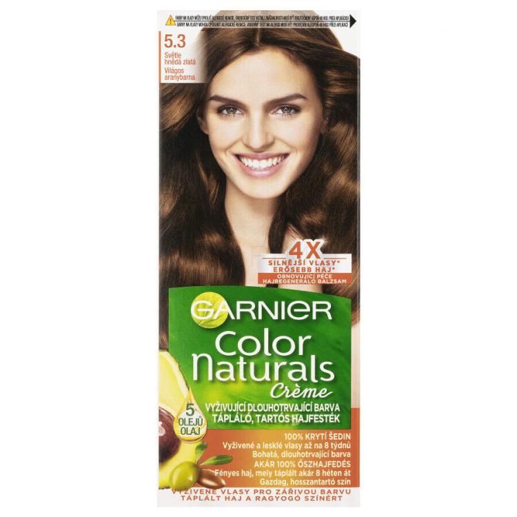 Garnier Color Naturals Créme Barva za lase za ženske 40 ml Odtenek 5,3 Natural Light Golden Brown