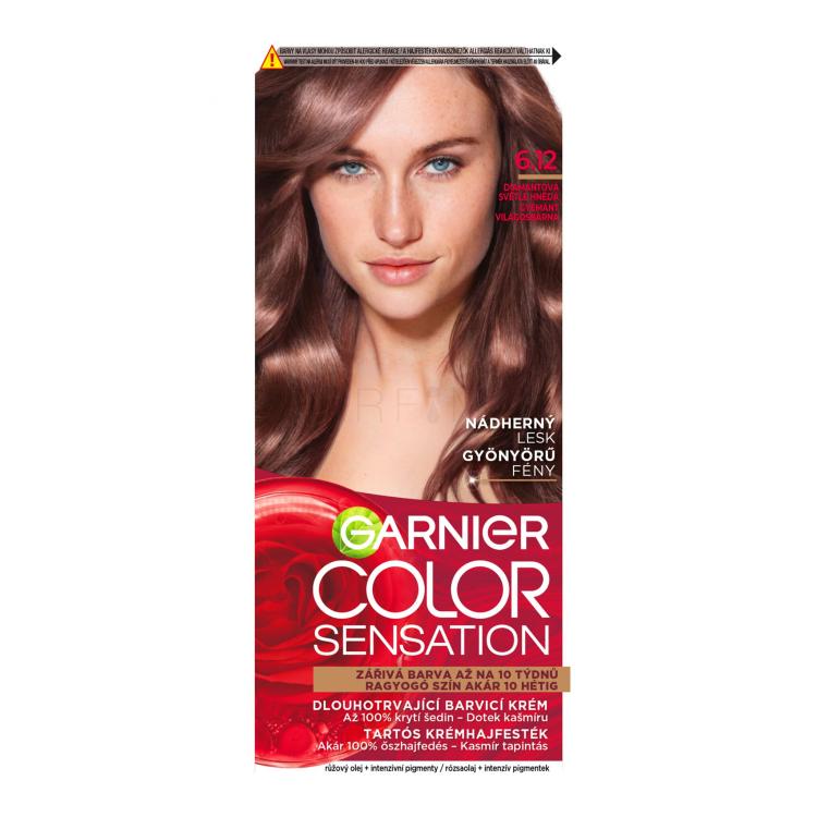 Garnier Color Sensation Barva za lase za ženske 40 ml Odtenek 6,12 Diamond Light Brown