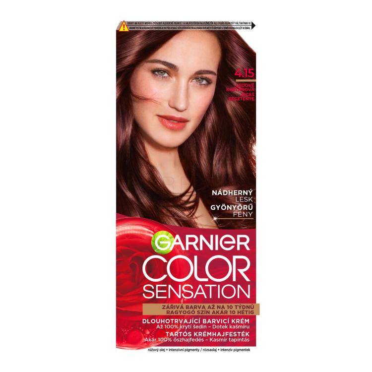 Garnier Color Sensation Barva za lase za ženske 40 ml Odtenek 4,15 Icy Chestnut