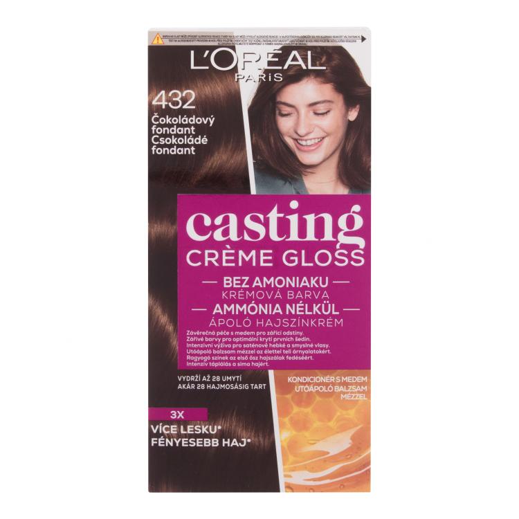 L&#039;Oréal Paris Casting Creme Gloss Barva za lase za ženske 48 ml Odtenek 432 Maroon Supreme