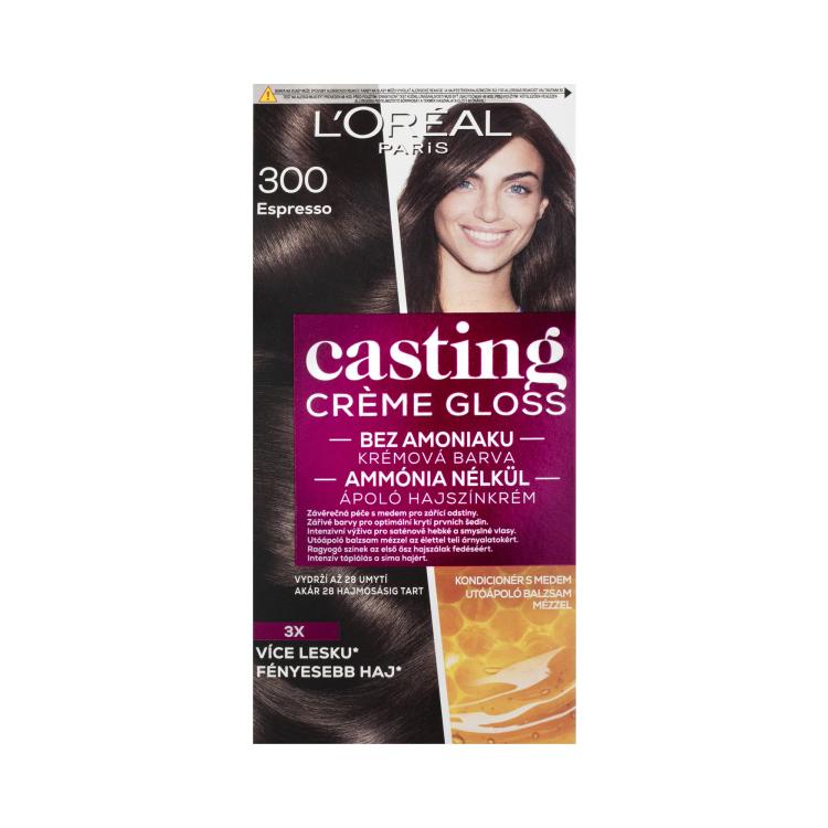 L&#039;Oréal Paris Casting Creme Gloss Barva za lase za ženske 48 ml Odtenek 300 Espresso