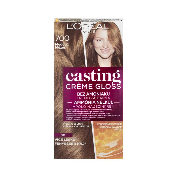 L&#039;Oréal Paris Casting Creme Gloss Barva za lase za ženske 48 ml Odtenek 700 Honey