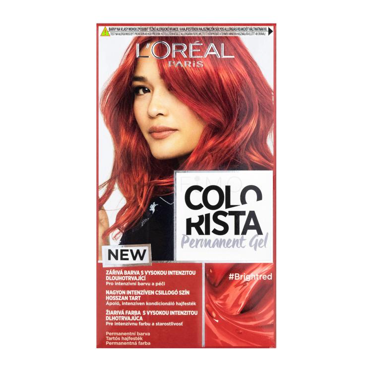 L&#039;Oréal Paris Colorista Permanent Gel Barva za lase za ženske 60 ml Odtenek Bright Red