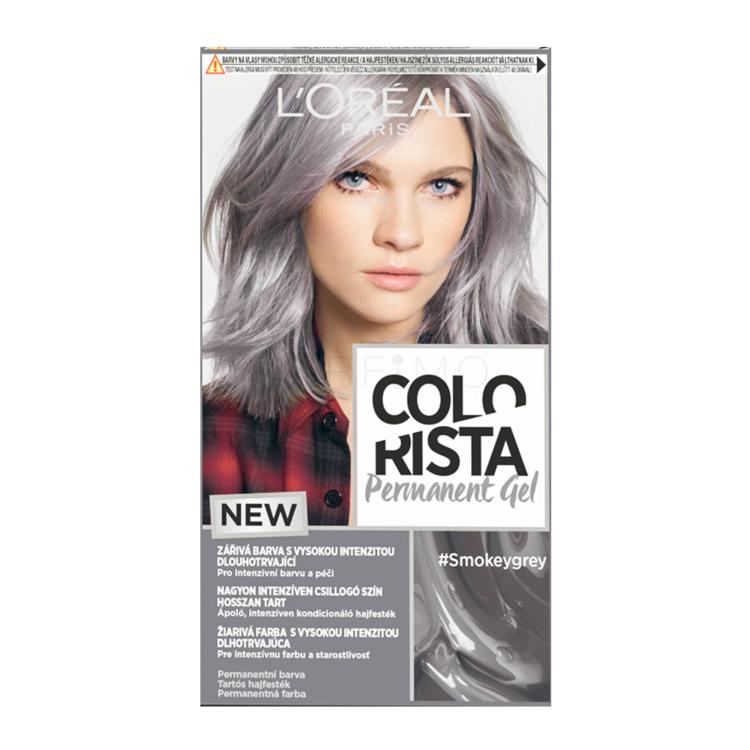 L&#039;Oréal Paris Colorista Permanent Gel Barva za lase za ženske 60 ml Odtenek Smokey Grey
