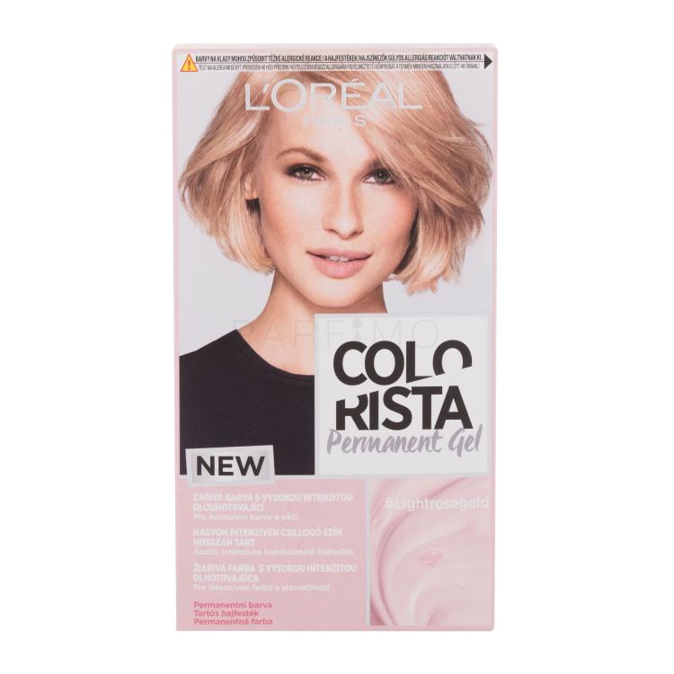 L&#039;Oréal Paris Colorista Permanent Gel Barva za lase za ženske 60 ml Odtenek Light Rosegold