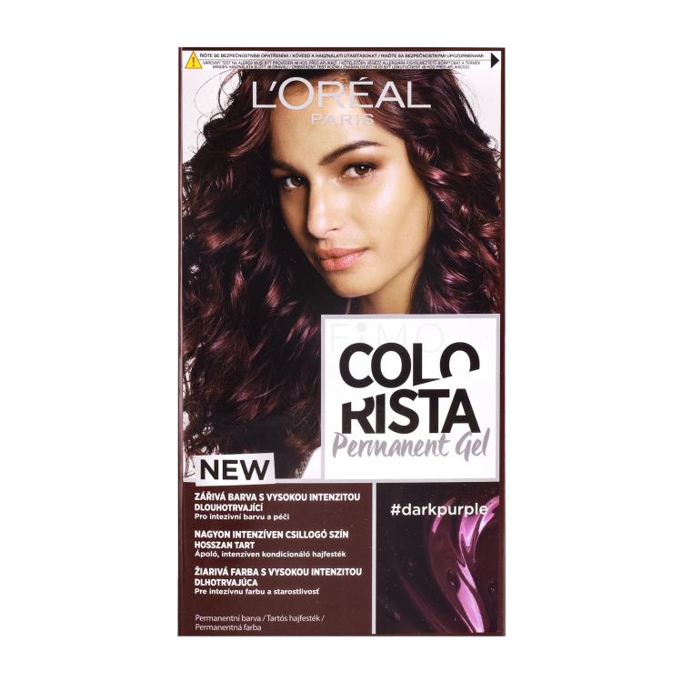L&#039;Oréal Paris Colorista Permanent Gel Barva za lase za ženske 60 ml Odtenek Dark Purple