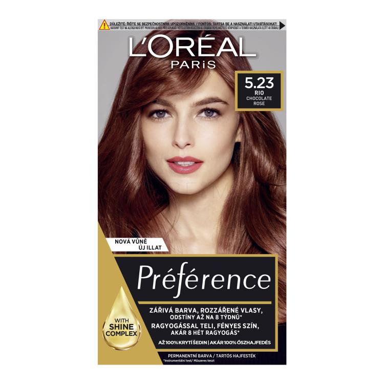 L&#039;Oréal Paris Préférence Barva za lase za ženske 60 ml Odtenek 5,23 Rio