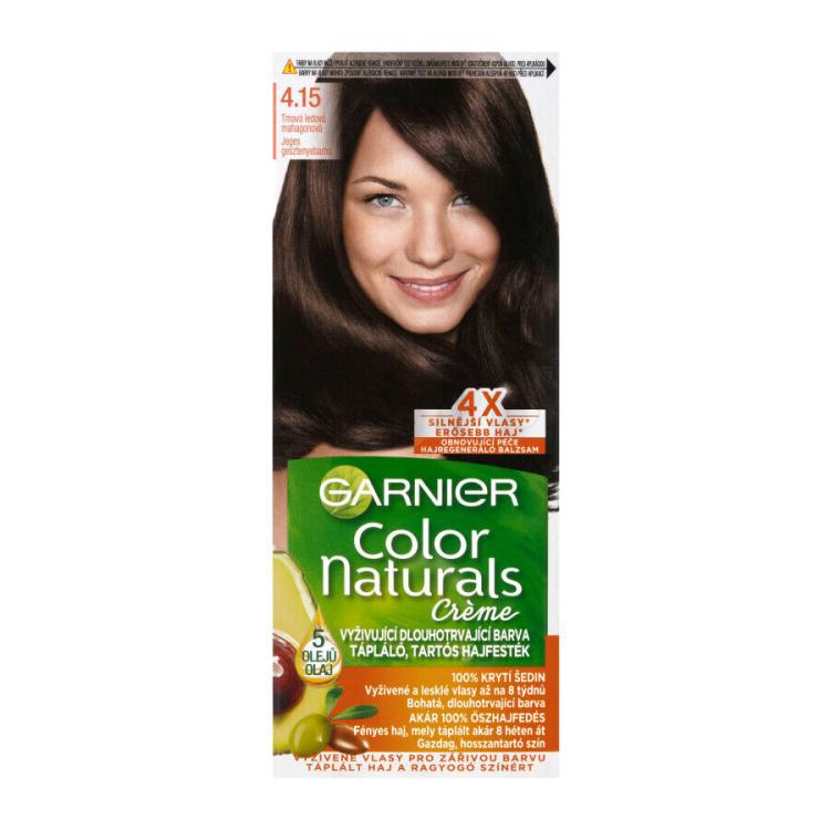 Garnier Color Naturals Créme Barva za lase za ženske 40 ml Odtenek 4,15 Frosty Dark Mahogany