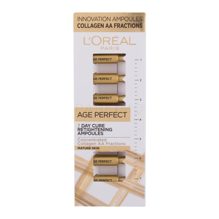 L&#039;Oréal Paris Age Perfect 7 Day Cure Retightening Ampoules Serum za obraz za ženske 7x1 ml