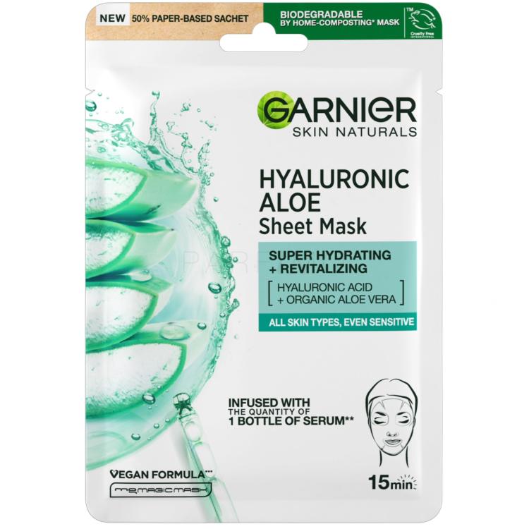 Garnier Skin Naturals Hyaluronic Aloe Serum Tissue Mask Maska za obraz za ženske 1 kos