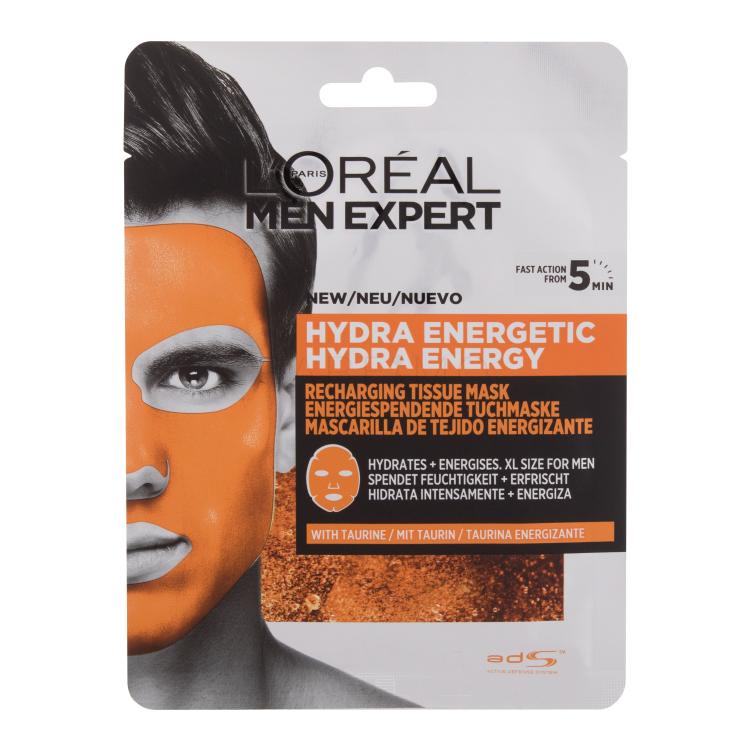 L&#039;Oréal Paris Men Expert Hydra Energetic Maska za obraz za moške 1 kos