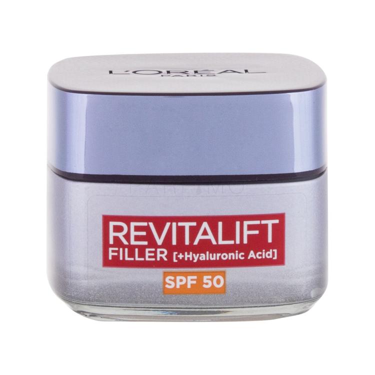 L&#039;Oréal Paris Revitalift Filler HA SPF50 Dnevna krema za obraz za ženske 50 ml
