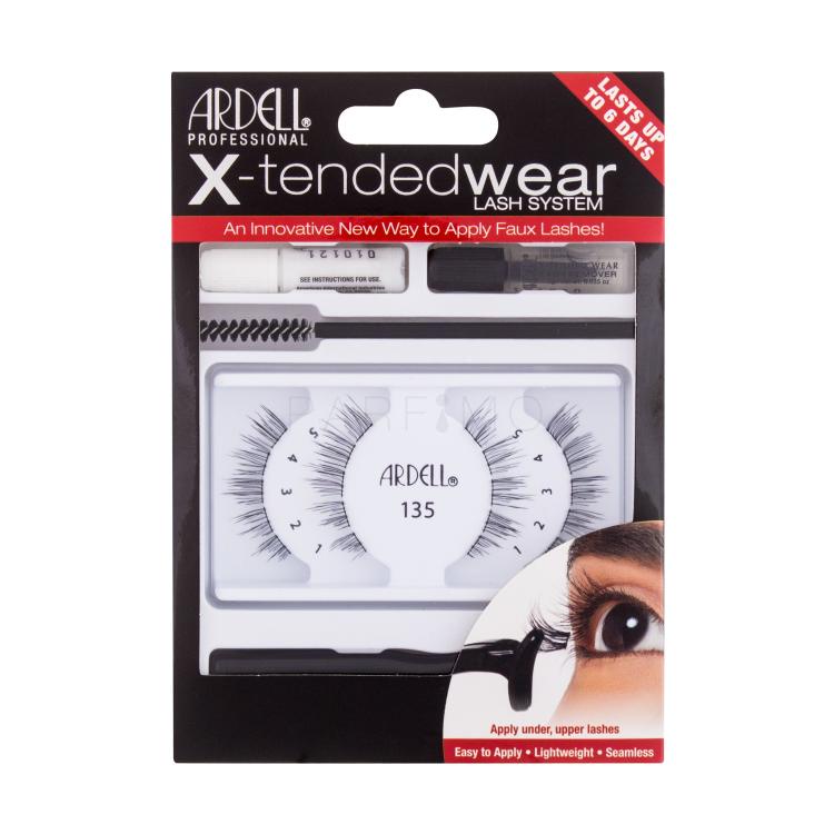 Ardell X-Tended Wear Lash System 135 Umetne trepalnice za ženske Odtenek Black Set