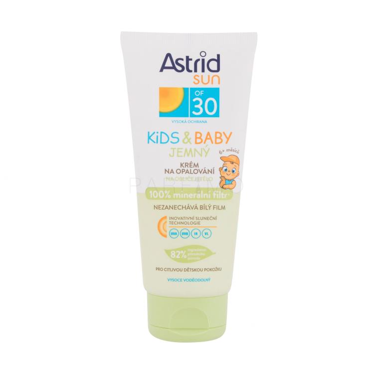 Astrid Sun Kids &amp; Baby Soft Face and Body Cream SPF30 Zaščita pred soncem za telo za otroke 100 ml