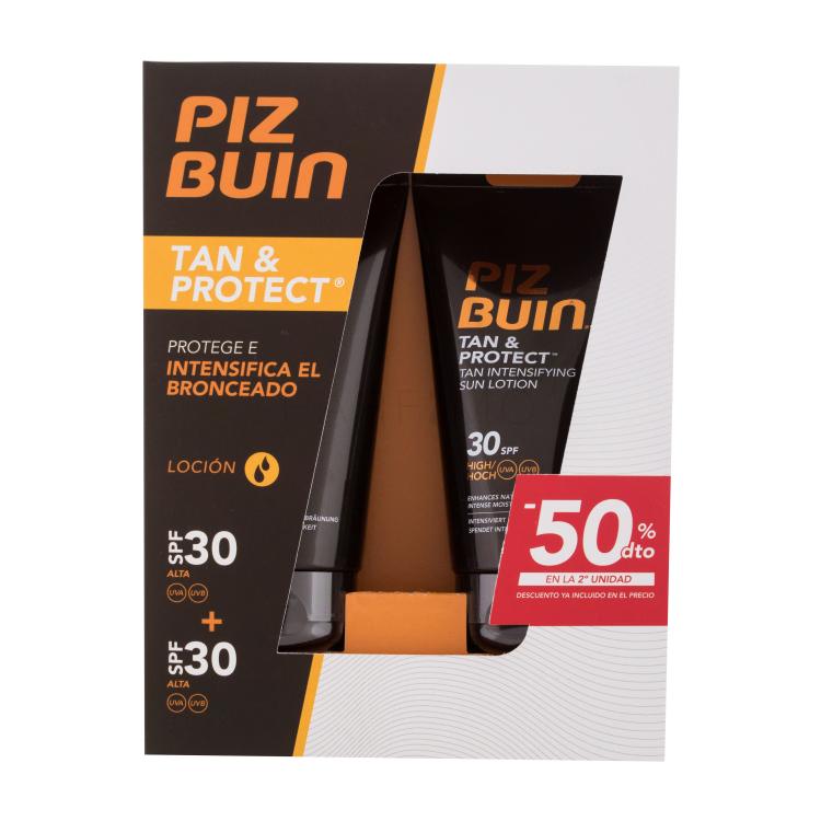PIZ BUIN Tan &amp; Protect Tan Intensifying Sun Lotion SPF30 SET Darilni set mleko za sončenje Tan &amp; Protect Sun Lotion SPF30 2 x 150 ml