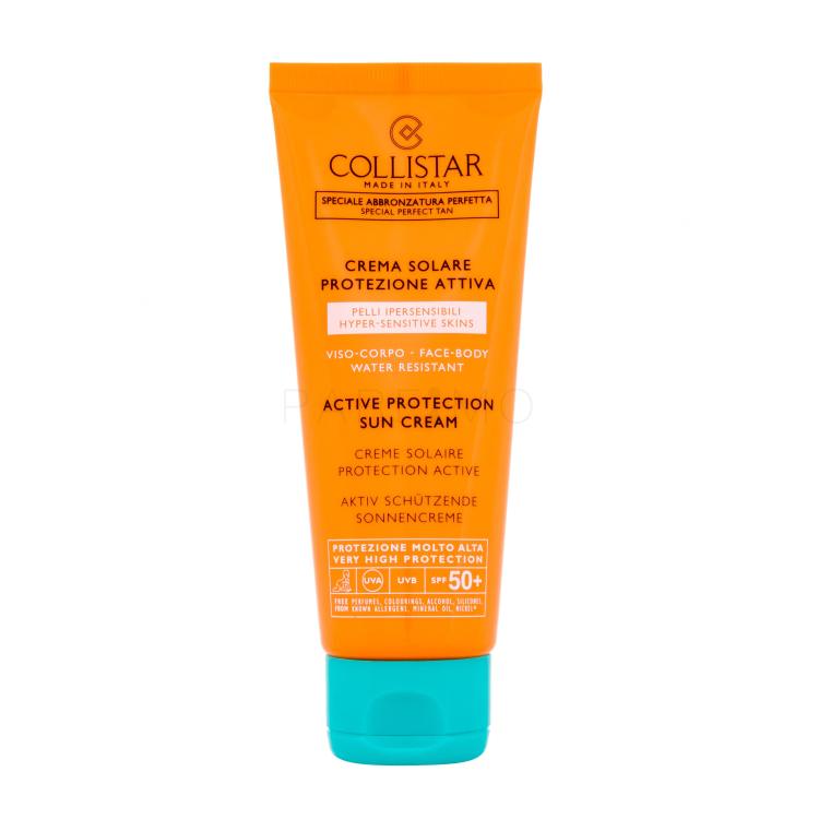 Collistar Special Perfect Tan Active Protection Sun Cream SPF50+ Zaščita pred soncem za telo 100 ml