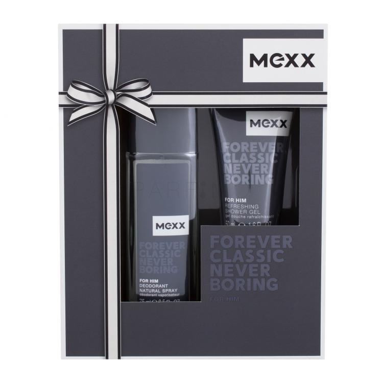 Mexx Forever Classic Never Boring Darilni set deodorant 75 ml + gel za prhanje 50 ml