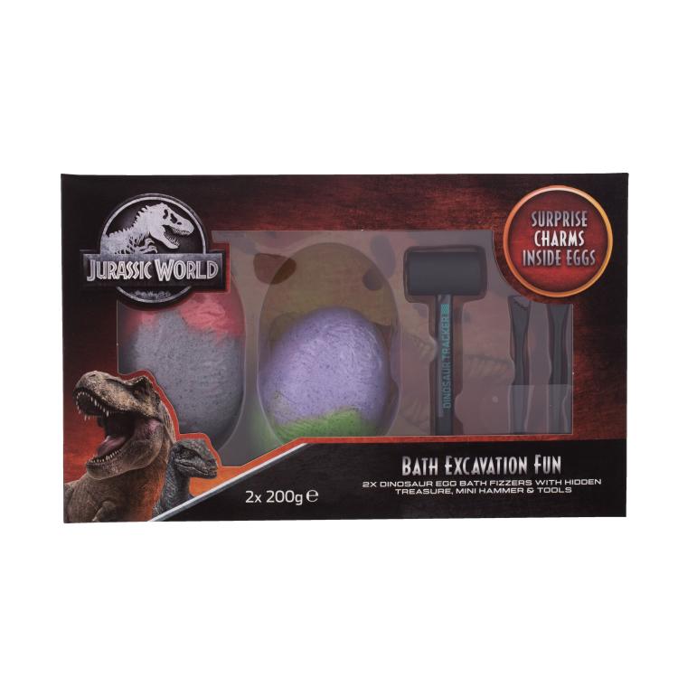 Universal Jurassic World Darilni set kopalna bombica s skritim zakladom Jurassic World 2 x 200 g + otroško orodje
