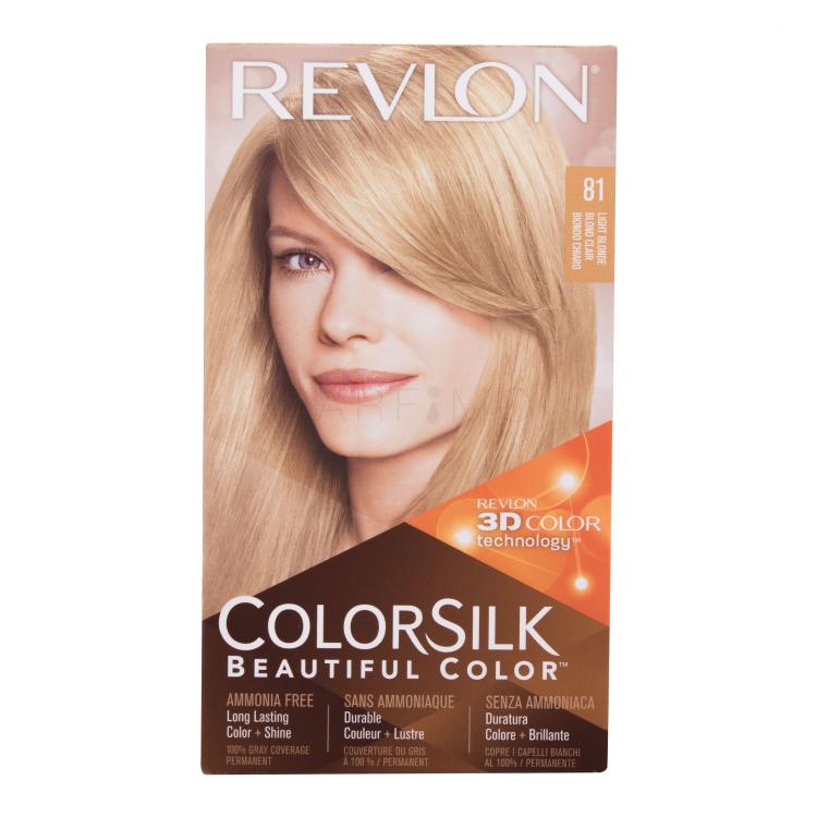 Revlon Colorsilk Beautiful Color Barva za lase za ženske Odtenek 81 Light Blonde Set