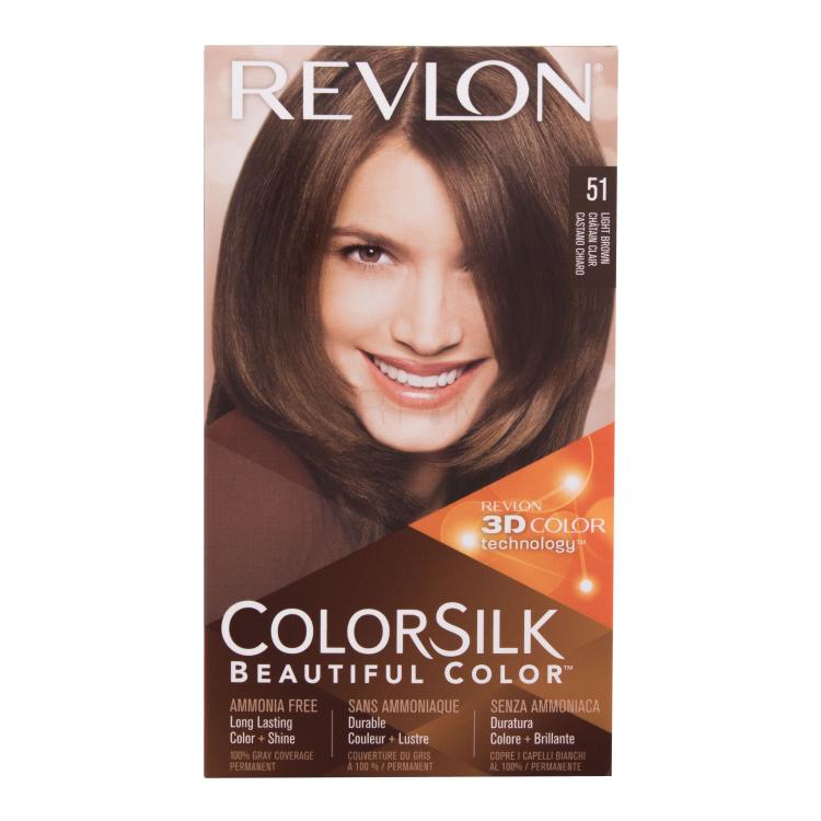 Revlon Colorsilk Beautiful Color Barva za lase za ženske Odtenek 51 Light Brown Set