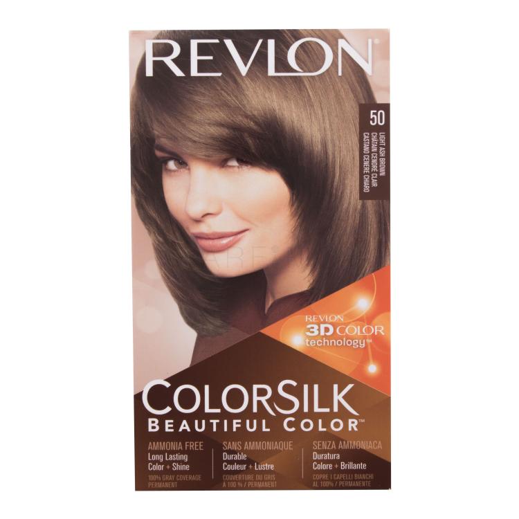 Revlon Colorsilk Beautiful Color Barva za lase za ženske Odtenek 50 Light Ash Brown Set