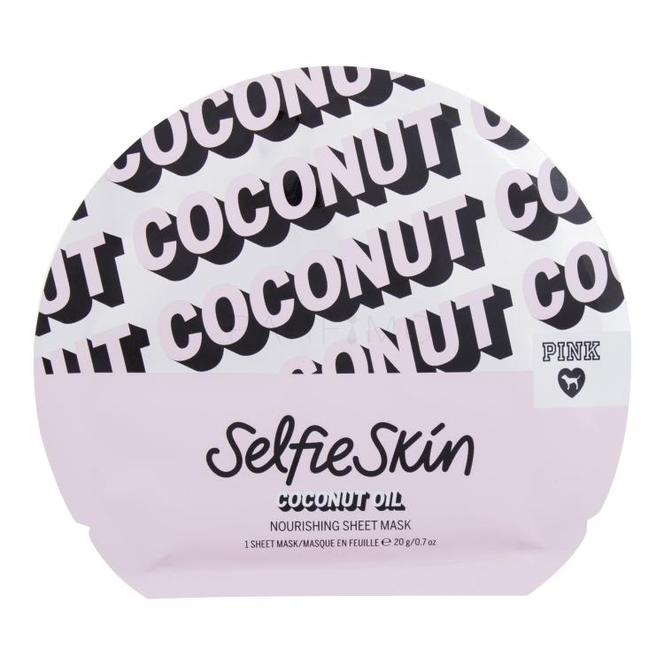 Pink Selfie Skin Coconut Oil Sheet Mask Maska za obraz za ženske 1 kos