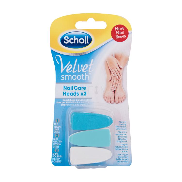 Scholl Velvet Smooth™ Nail Care Heads Pedikura za ženske 3 kos