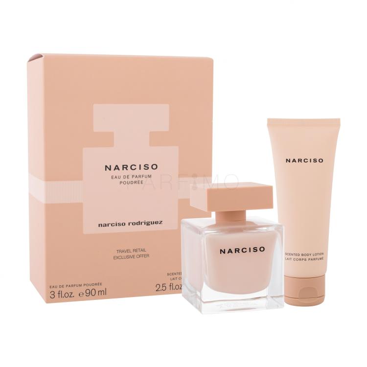 Narciso Rodriguez Narciso Poudrée Darilni set parfumska voda 90 ml + losjon za telo 75 ml