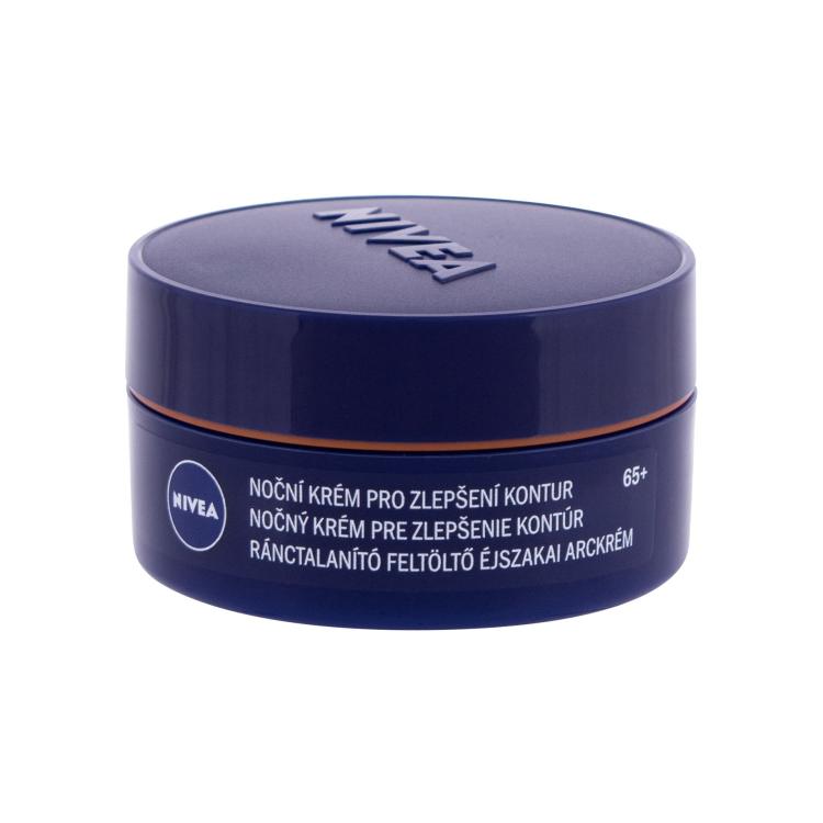 Nivea Anti-Wrinkle + Contouring 65+ Nočna krema za obraz za ženske 50 ml poškodovana škatla