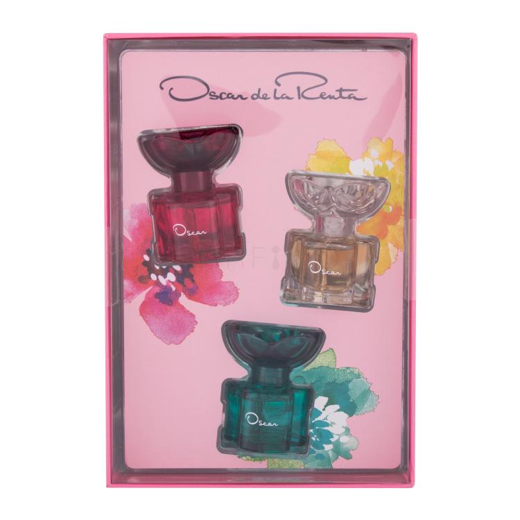 Oscar de la Renta Mini Set Darilni set parfémovaná voda Esprit D´Oscar 7,5 ml + toaletní voda Jasmine 7,5 ml + toaletní voda Rose 7,5 ml poškodovana škatla