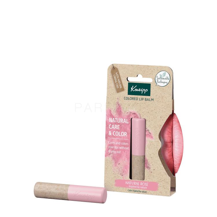 Kneipp Natural Care &amp; Color Balzam za ustnice za ženske 3,5 g Odtenek Natural Rose