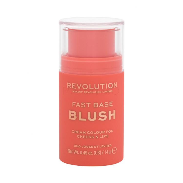 Makeup Revolution London Fast Base Blush Rdečilo za obraz za ženske 14 g Odtenek Peach