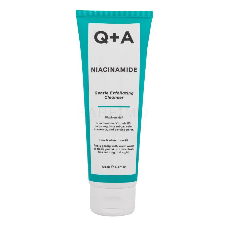 Q+A Niacinamide Gentle Exfoliating Cleanser Čistilni gel za ženske 125 ml