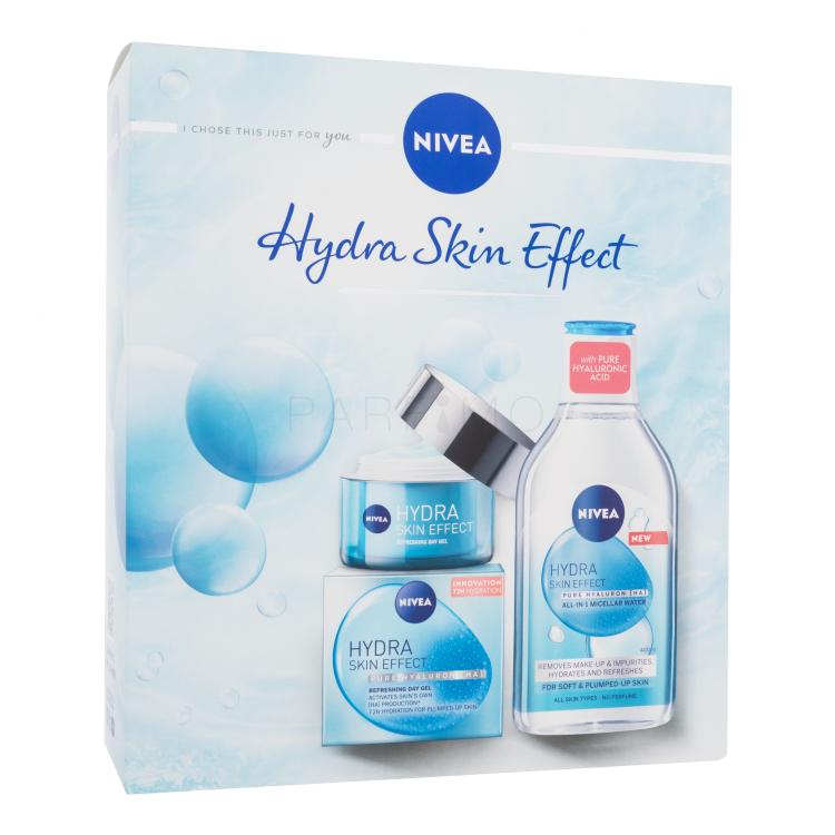 Nivea Hydra Skin Effect Darilni set dnevni gel za obraz Hydra Skin Effect 50 ml + micelarna voda Hydra Skin Effect 400 ml