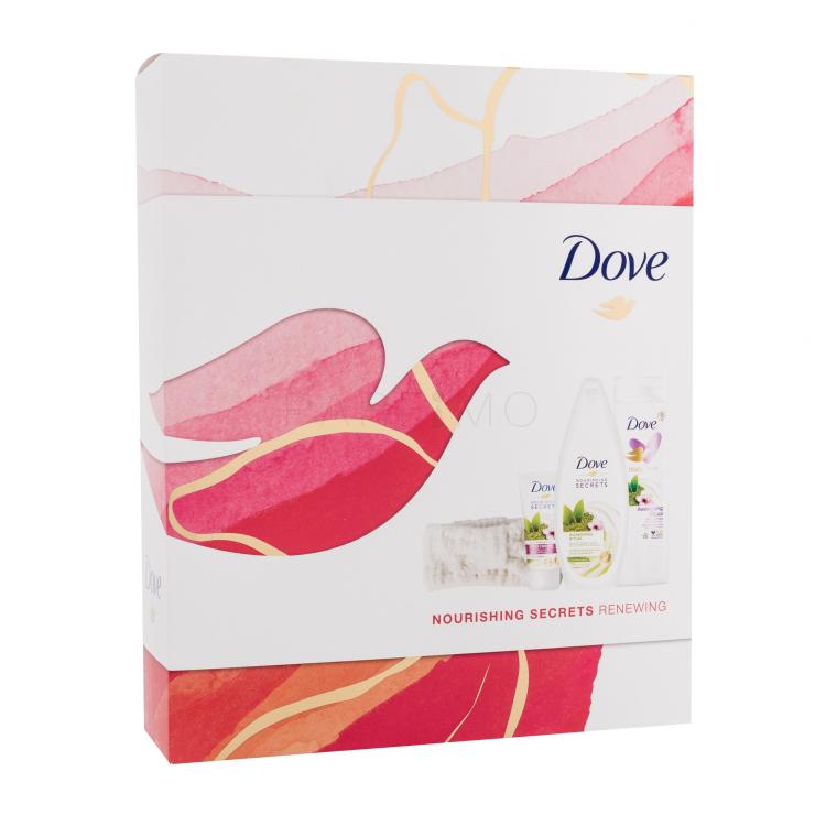 Dove Nourishing Secrets Renewing Darilni set gel za prhanje 250 ml + mleko za telo 250 ml + krema za roke 75 ml + trak za lase