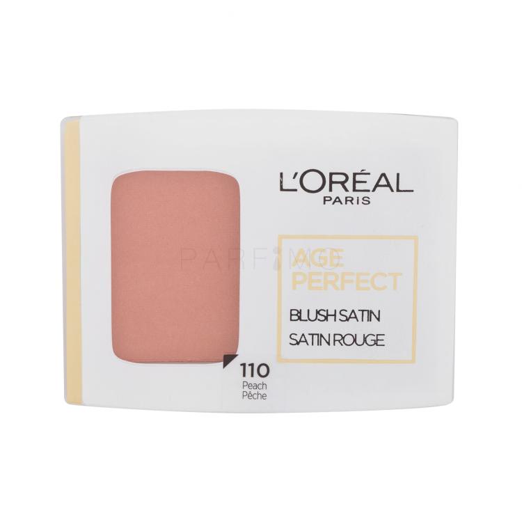 L&#039;Oréal Paris Age Perfect Blush Satin Rdečilo za obraz za ženske 5 g Odtenek 110 Peach