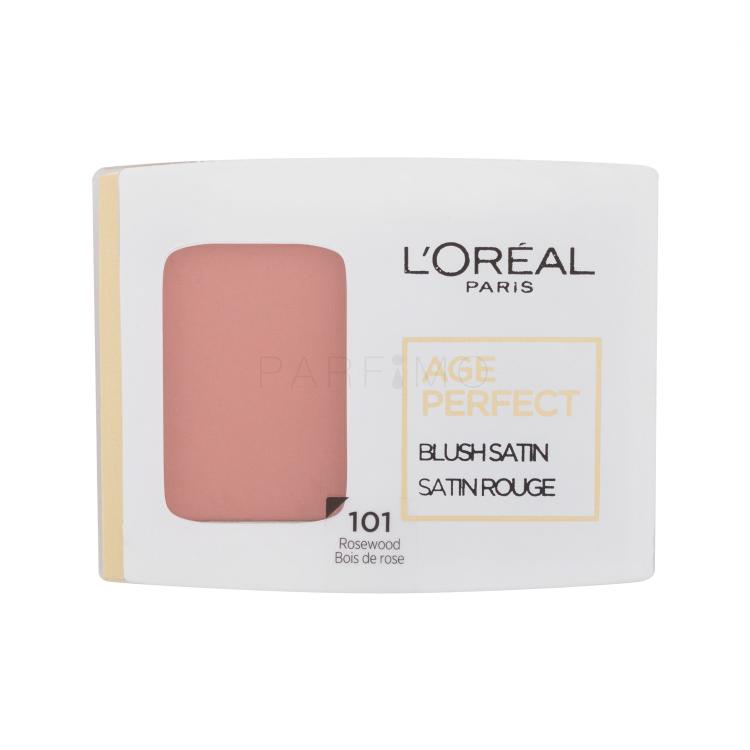 L&#039;Oréal Paris Age Perfect Blush Satin Rdečilo za obraz za ženske 5 g Odtenek 101 Rosewood
