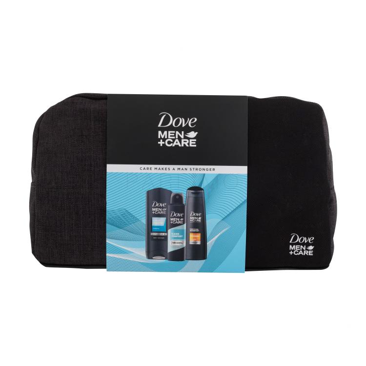 Dove Men + Care Care Makes A Man Stronger Darilni set gel za prhanje 250 ml + antiperspirant 150 ml + šampon 250 ml + kozmetična torbica