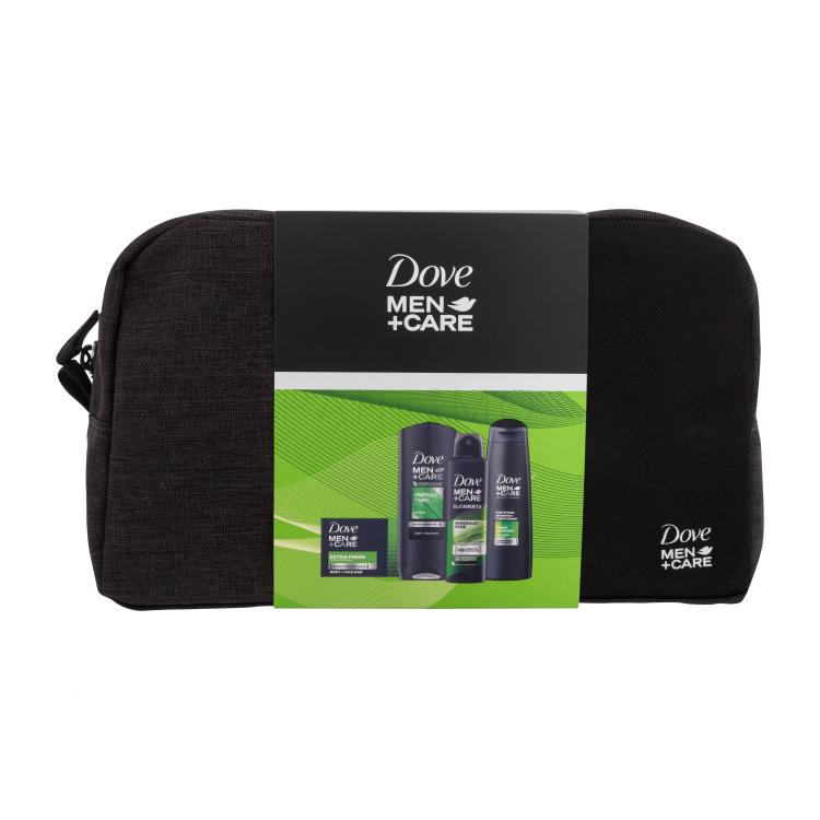 Dove Men + Care Care Makes A Man Stronger Darilni set antiperspirant 150 ml + gel za prhanje 250 ml + šampon 250 ml + trdo milo 90 g + kozmetična torbica