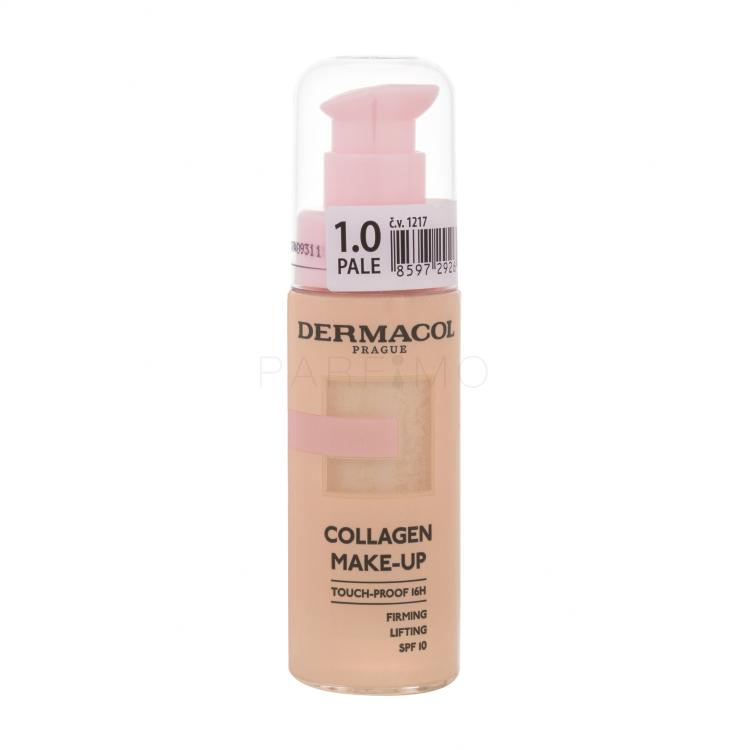 Dermacol Collagen Make-up SPF10 Puder za ženske 20 ml Odtenek Pale 1.0