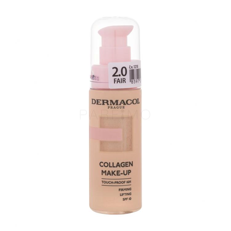 Dermacol Collagen Make-up SPF10 Puder za ženske 20 ml Odtenek Fair 2.0