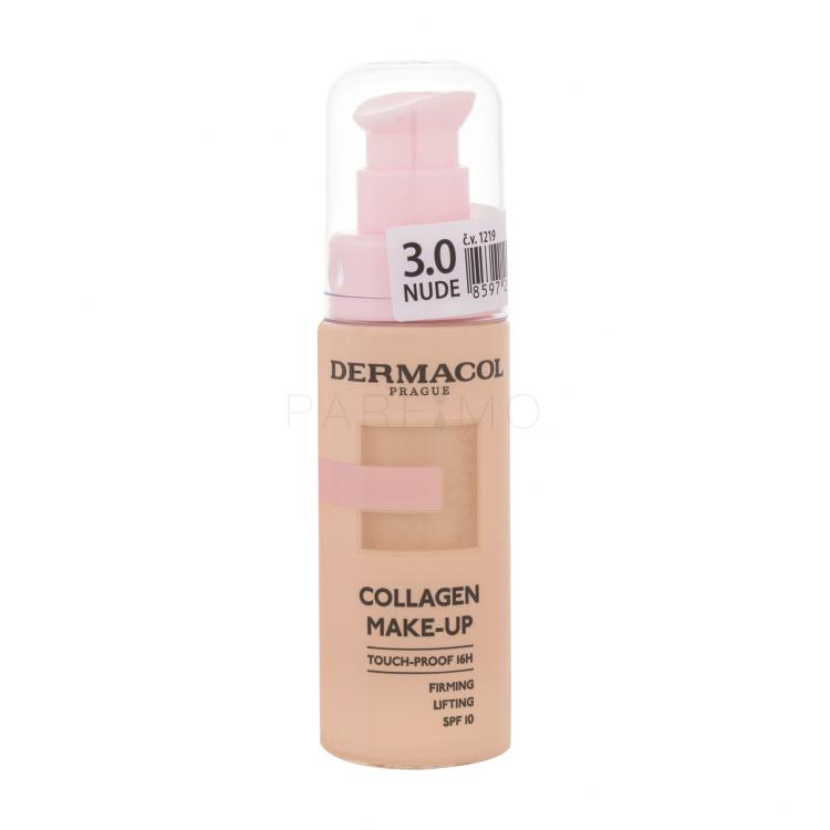 Dermacol Collagen Make-up SPF10 Puder za ženske 20 ml Odtenek Nude 3.0