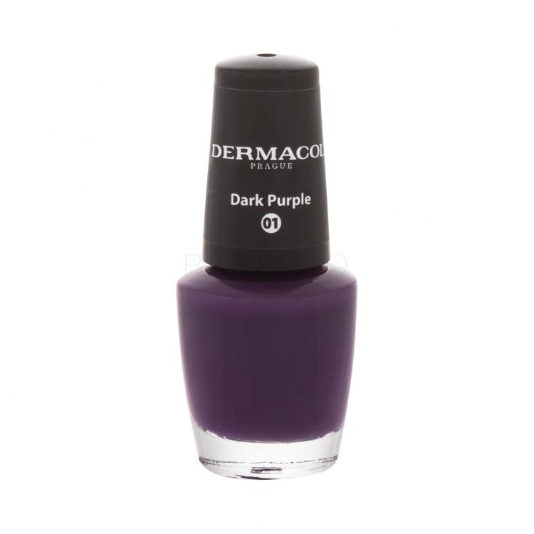 Dermacol Nail Polish Mini Autumn Limited Edition Lak za nohte za ženske 5 ml Odtenek 01 Dark Purple