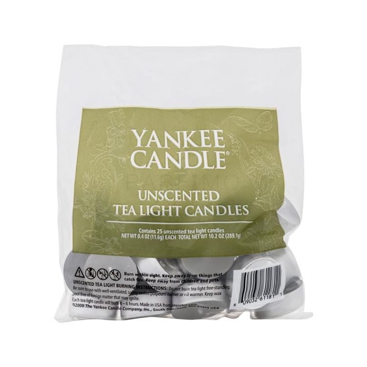 Yankee Candle Tea Light Candles Unscented Dišeča svečka 290 g