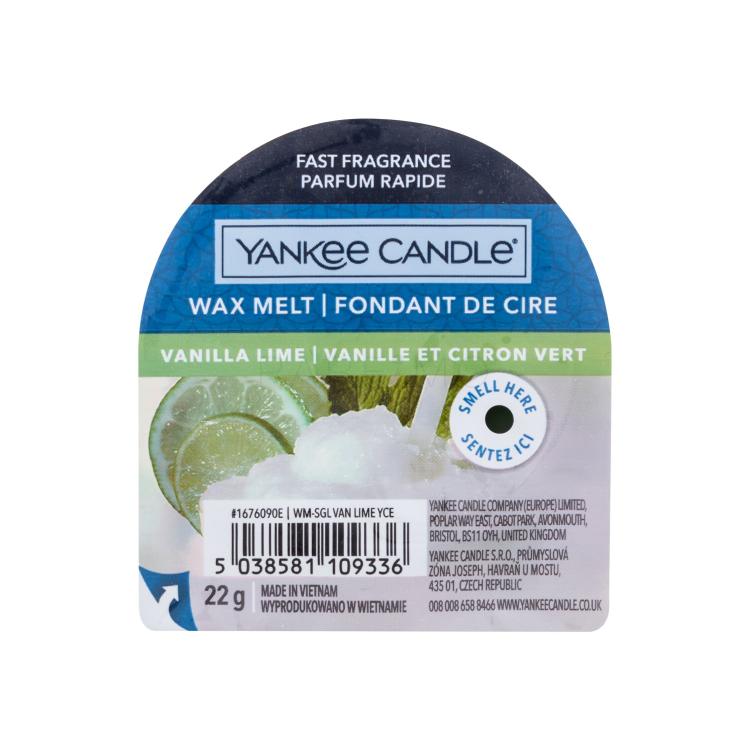 Yankee Candle Vanilla Lime Dišeči vosek 22 g