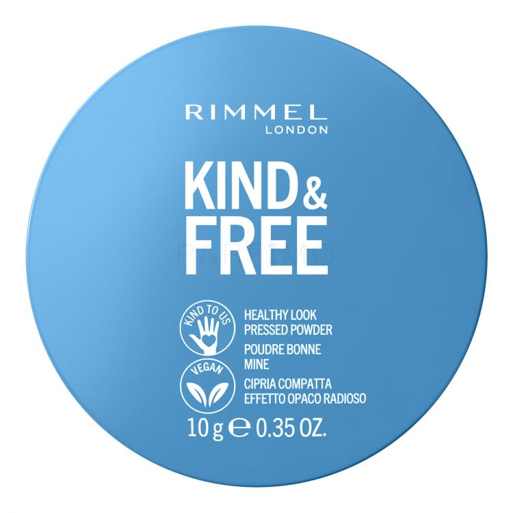 Rimmel London Kind &amp; Free Healthy Look Pressed Powder Puder v prahu za ženske 10 g Odtenek 020 Light