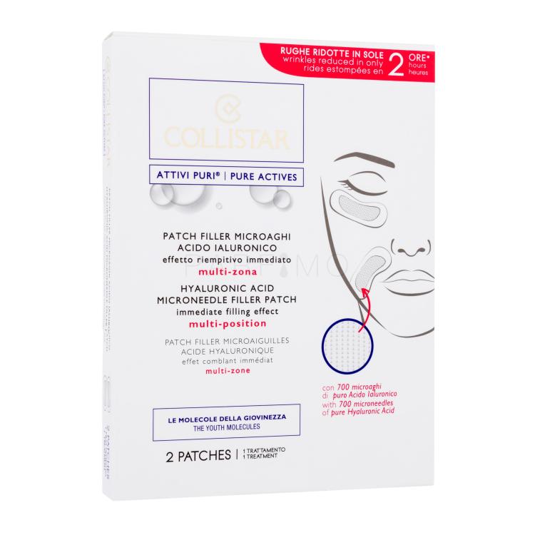 Collistar Pure Actives Hyaluronic Acid Filler Patch Maska za obraz za ženske 2 kos
