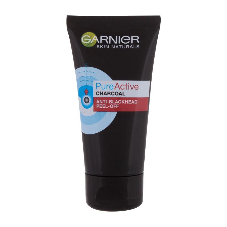 Garnier Pure Active Charcoal Anti-Blackhead Peel-Off Maska za obraz 50 ml poškodovana škatla