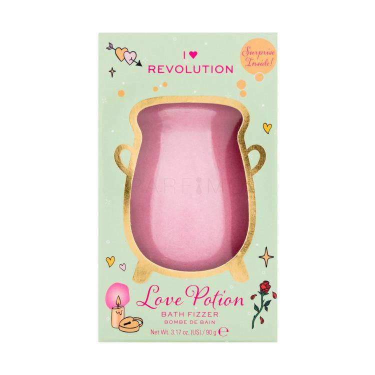 I Heart Revolution Love Spells Potion Bath Fizzer Kopalna bombica za ženske 90 g