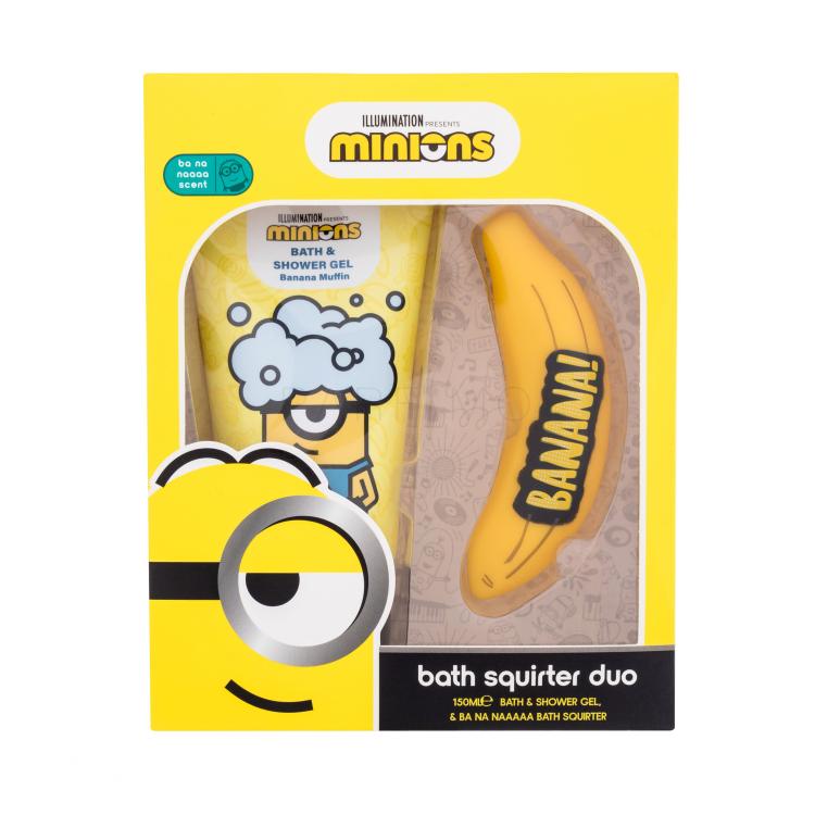 Minions Bath Squirter Duo Darilni set gel za prhanje Minions Bath &amp; Shower Gel Banana Muffin 150 ml + igračka